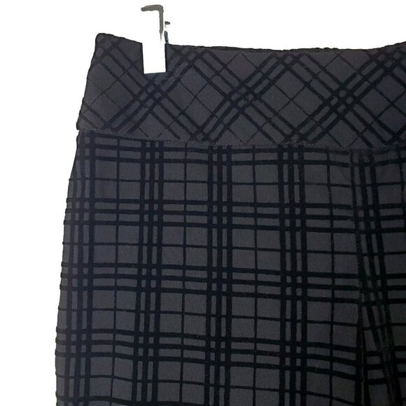 SOFT SURROUNDINGS‎ Pull On Pants Small Velvet Plaid Elspeth Straight Leg Black - Picture 11 of 12